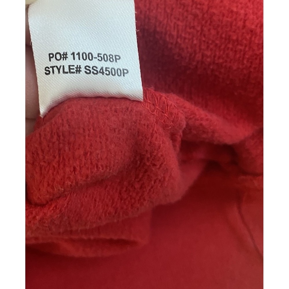 Independent Trading Company "God First" Red Hoodie SZ LRG Church Drawstring - Picture 9 of 11